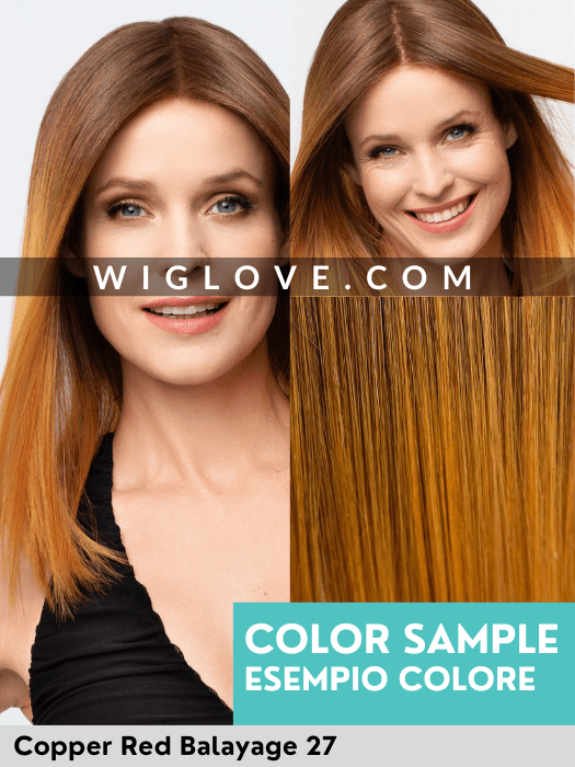 MAGIC NIGHT - riga sinistra, attaccatura naturale - Wig Love - Parrucca SinteticaCopper Red Balayage 27