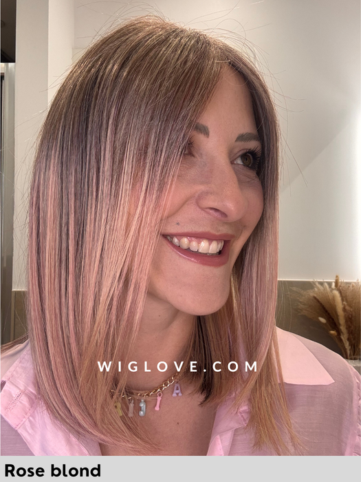 magic rave gisela mayer parrucca long bob liscia lacefront riga centrale fibra sintetica termoresistente parrucca piastrabile per chemioterapia o alopecia dispositivo medico ce