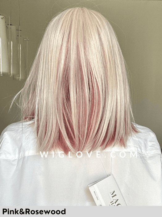 MAGIC RAVE - riga centrale, attaccatura naturale - Wig Love - Parrucca SinteticaPink and Rosewood