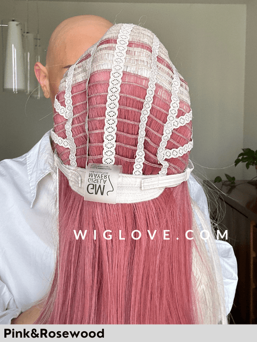 MAGIC RAVE - riga centrale, attaccatura naturale - Wig Love - Parrucca SinteticaPink and Rosewood