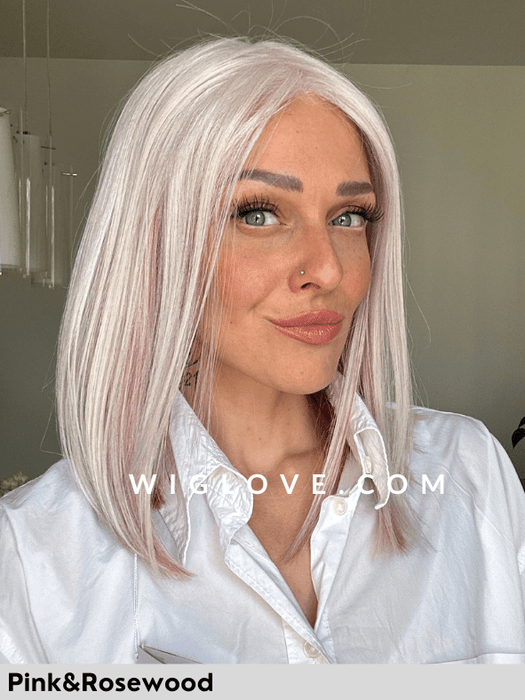 MAGIC RAVE - riga centrale, attaccatura naturale - Wig Love - Parrucca SinteticaPink and Rosewood