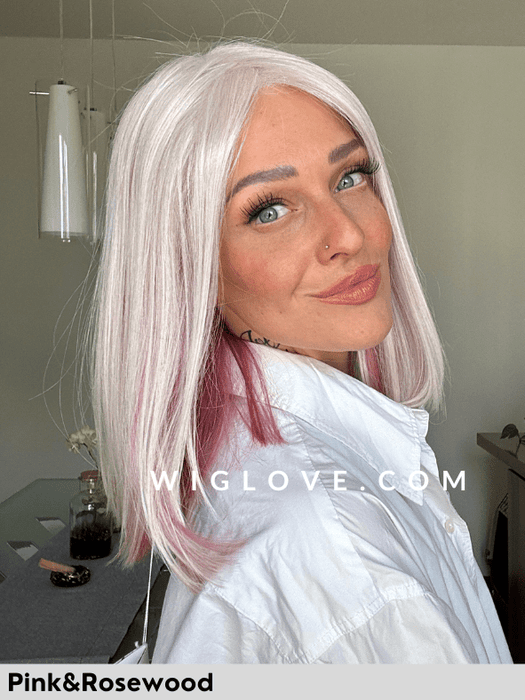 MAGIC RAVE - riga centrale, attaccatura naturale - Wig Love - Parrucca SinteticaPink and Rosewood