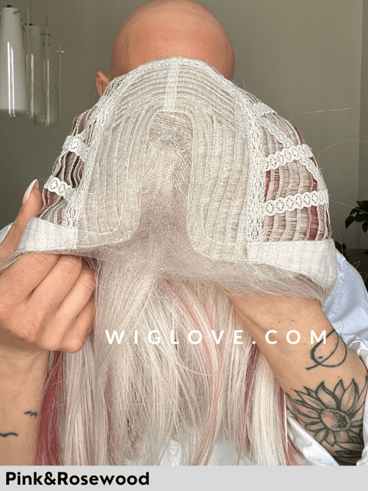 MAGIC RAVE - riga centrale, attaccatura naturale - Wig Love - Parrucca SinteticaPink and Rosewood
