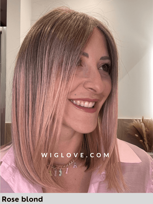 magic rave gisela mayer parrucca long bob liscia lacefront riga centrale fibra sintetica termoresistente parrucca piastrabile per chemioterapia o alopecia dispositivo medico ce