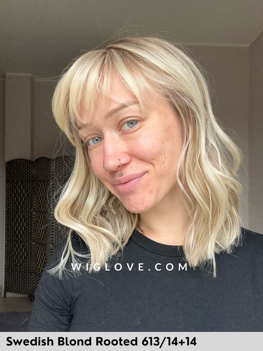 magic rock gisela mayer parrucca mossa con frangetta lacefront riga centrale fibra sntetica termoresistente