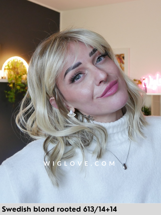 magic rock gisela mayer parrucca mossa con frangetta lacefront riga centrale fibra sntetica termoresistente