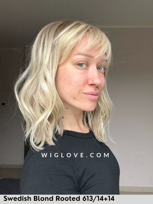 magic rock gisela mayer parrucca mossa con frangetta lacefront riga centrale fibra sntetica termoresistente