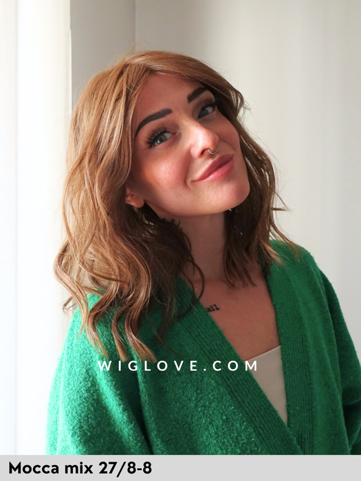 magic spicy gisela mayer parrucca mossa caschetto curtain bangs basso volume lacefront riga centrale fibra sintetica termoresistente dispositivo medico CE