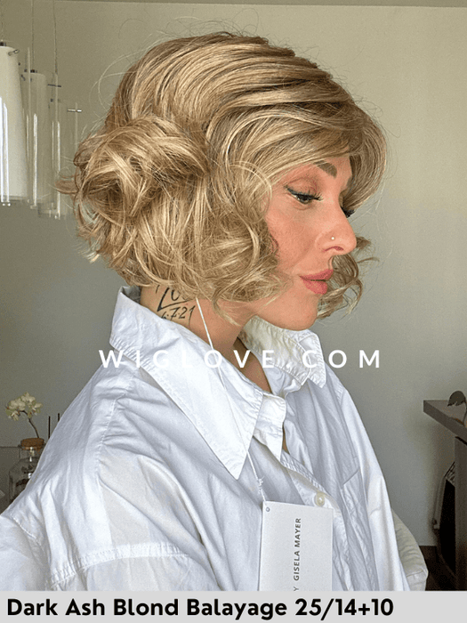 MAGIC TASTE LACE - attaccatura naturale, monofilamento al vortice - Wig Love - Parrucca SinteticaDark Ash Blond Balayage 25/14+10