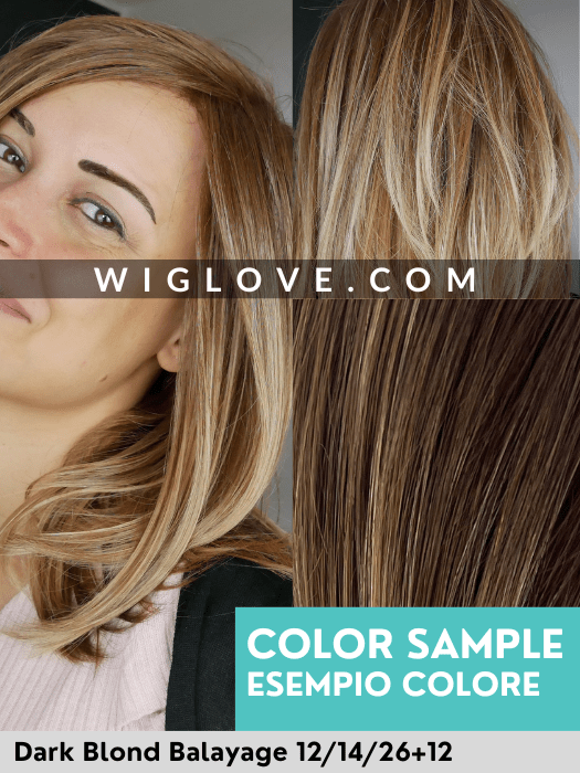 MAGIC TOPPER BOB - topper termoresistente, 100% fatto a mano - Wig Love - TopperDark Blond Balayage 12/14/26+12