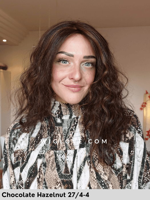 magic touch gisela mayer parrucca lunga mossa in fibra sintetica termoresistente mini lacefront riga centrale