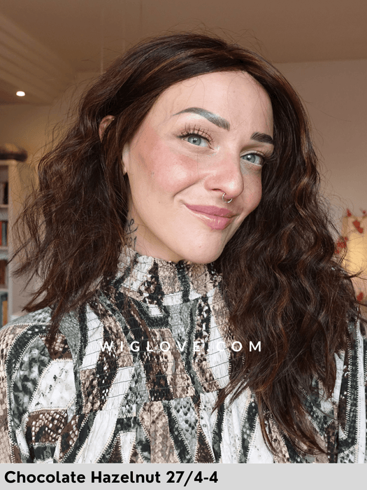 magic touch gisela mayer parrucca lunga mossa in fibra sintetica termoresistente mini lacefront riga centrale