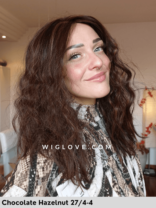 magic touch gisela mayer parrucca lunga mossa in fibra sintetica termoresistente mini lacefront riga centrale