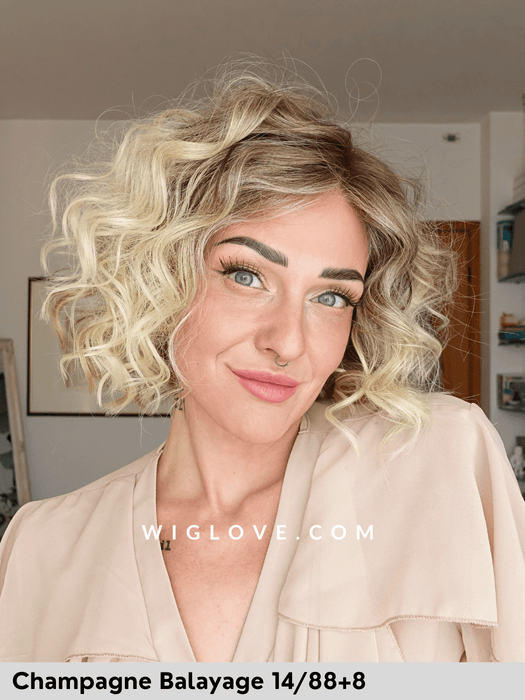 magic whisper gisela mayer parrucca riccia riga sinistra lacefront attaccatura naturale retro aperto fibra sintetica termoresistente parrucche piastrabili