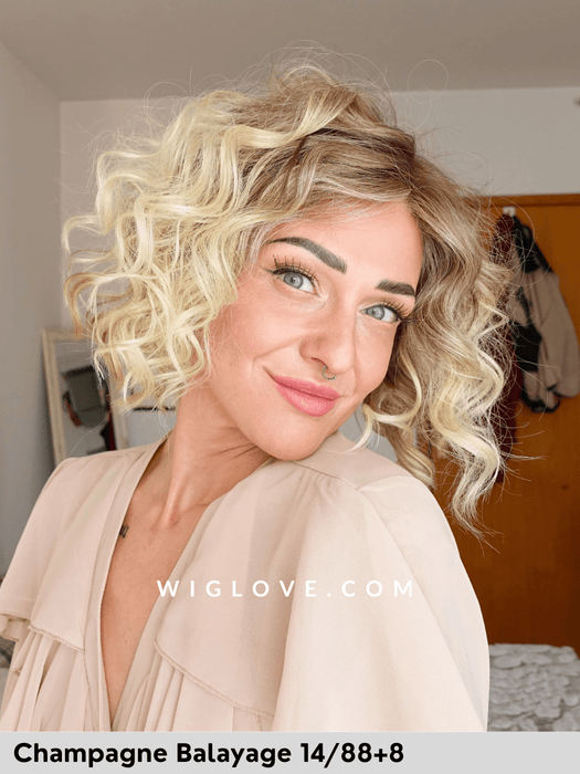 magic whisper gisela mayer parrucca riccia riga sinistra lacefront attaccatura naturale retro aperto fibra sintetica termoresistente parrucche piastrabili