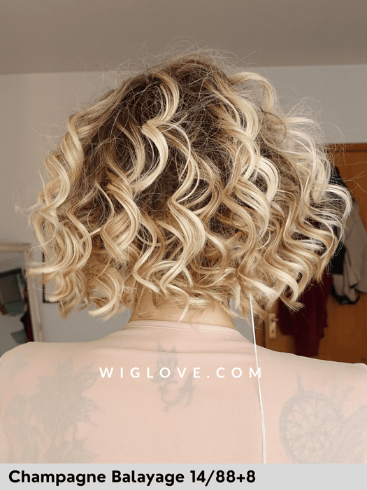 magic whisper gisela mayer parrucca riccia riga sinistra lacefront attaccatura naturale retro aperto fibra sintetica termoresistente parrucche piastrabili