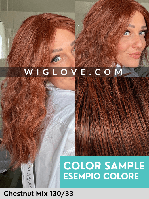 MAGIC WHISPER - riga sinistra, attaccatura naturale - Wig Love - Parrucca SinteticaChestnut Mix 130/33