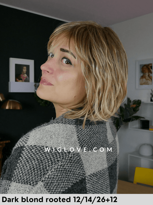 magic clou gisela mayer parrucca sintetica termoresistente alle spalle mossa con frangetta fatta a macchina monofilamento al vortice 