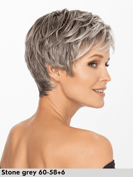 MAGIC LIZZY MONO LACE - attaccatura naturale, riga libera - Wig Love - Parrucca SinteticaStone Grey 60 - 58+6