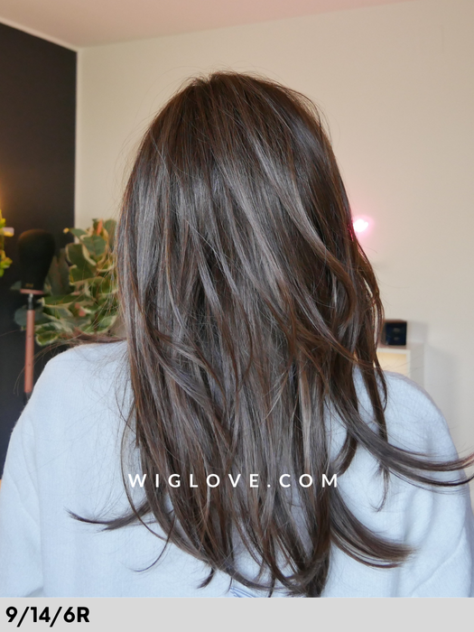 magnolia rokoko hair company parrucca lunga e scalata fibra sintetica termoresistente piega liscia piastrabile lacefront riga libera monofilamento taglia m dispositivo medico CE