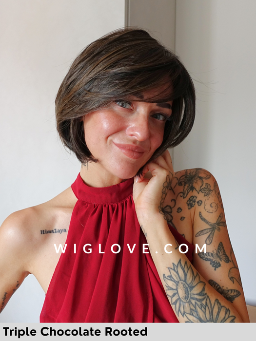 manchester belle tress parrucca caschetto liscia in fibra termoresistente piastrabile lacefront riga sinistra attaccatura naturale city collection