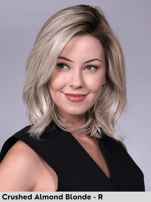 MANHATTAN - attaccatura naturale, riga sinistra - Wig Love - Parrucca SinteticaCrushed Almond Blonde Rooted