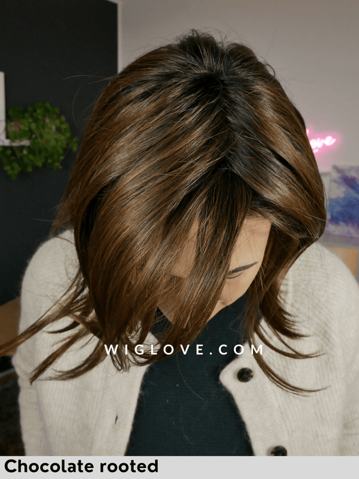 melody mono parrucca sintetica piastrabile ellen wille riga libera attaccatura natuarale lacefront monofilamento retro fatto a macchina aperto 