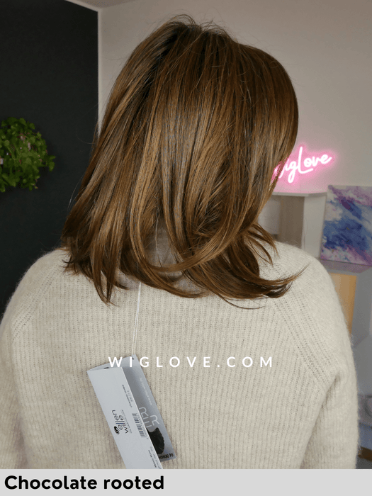 melody mono parrucca sintetica piastrabile ellen wille riga libera attaccatura natuarale lacefront monofilamento retro fatto a macchina aperto 