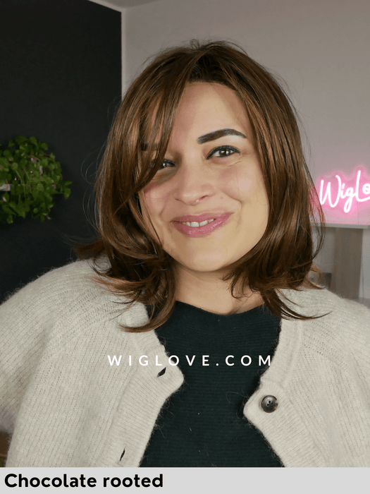 melody mono parrucca sintetica piastrabile ellen wille riga libera attaccatura natuarale lacefront monofilamento retro fatto a macchina aperto 