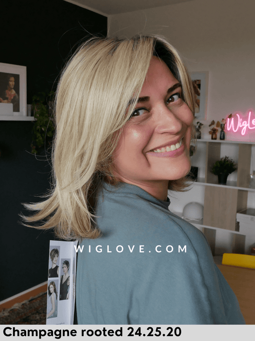 melody mono parrucca sintetica piastrabile ellen wille riga libera attaccatura natuarale lacefront monofilamento retro fatto a macchina aperto 