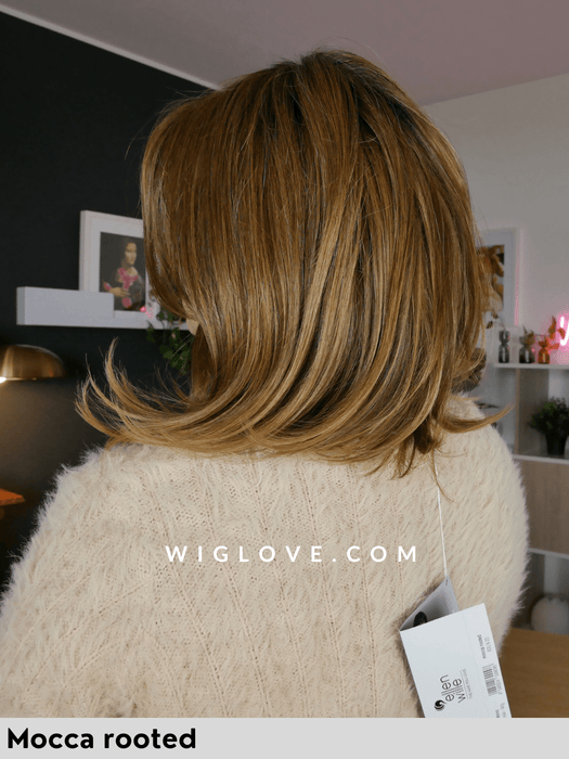 melody mono parrucca sintetica piastrabile ellen wille riga libera attaccatura natuarale lacefront monofilamento retro fatto a macchina aperto 