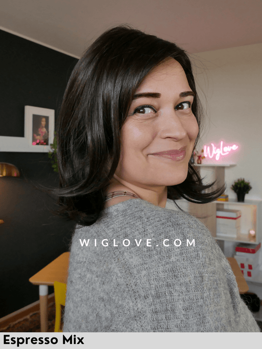 melody mono parrucca sintetica piastrabile ellen wille riga libera attaccatura natuarale lacefront monofilamento retro fatto a macchina aperto 