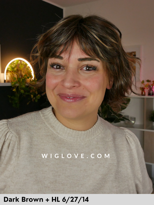 miami belle tress parrucca sintetica resistente al calore con frangetta e piega mossa caschetto  lacefront riga centrale city collection