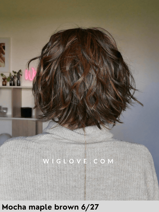 miami belle tress parrucca sintetica resistente al calore con frangetta e piega mossa caschetto  lacefront riga centrale city collection