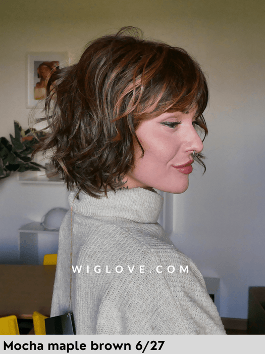 miami belle tress parrucca sintetica resistente al calore con frangetta e piega mossa caschetto  lacefront riga centrale city collection