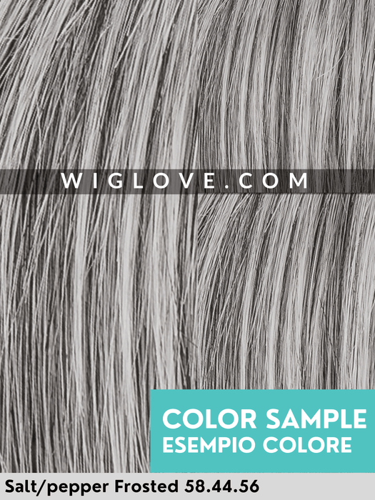 MISS COMFORT - attaccatura naturale, riga centrale, retro chiuso - Wig Love - Parrucca SinteticaSalt Pepper Frosted