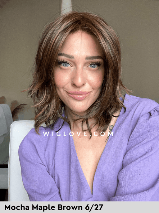 MODENA - riga centrale, attaccatura naturale - Wig Love - Parrucca SinteticaMocha Maple Brown