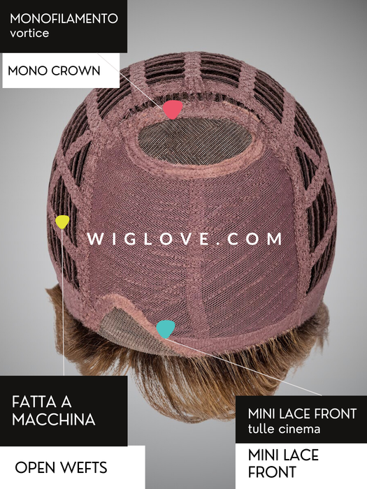 EN VOGUE - mini lace front, monofilamento vortice