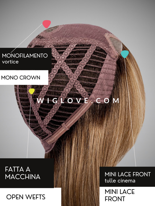 EN VOGUE - mini lace front, monofilamento vortice