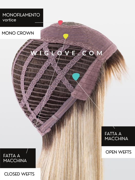 CHER - no lace front, monofilamento al vortice