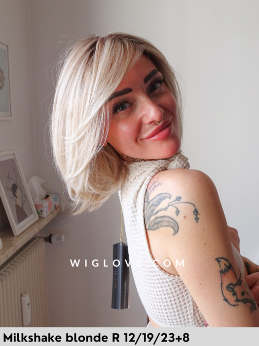 montecito belle tress city collection parrucca a caschetto scalato volume basso piega liscia fibra sintetica termoresistente piastrabile lacefront riga sinistra