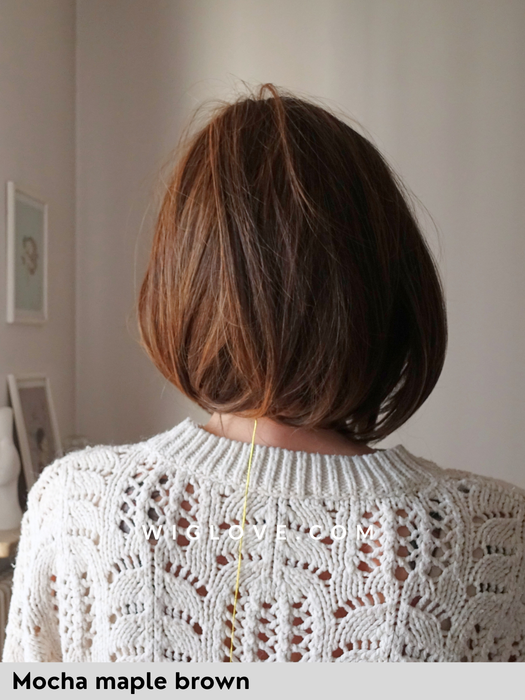 montecito belle tress city collection parrucca a caschetto scalato volume basso piega liscia fibra sintetica termoresistente piastrabile lacefront riga sinistra