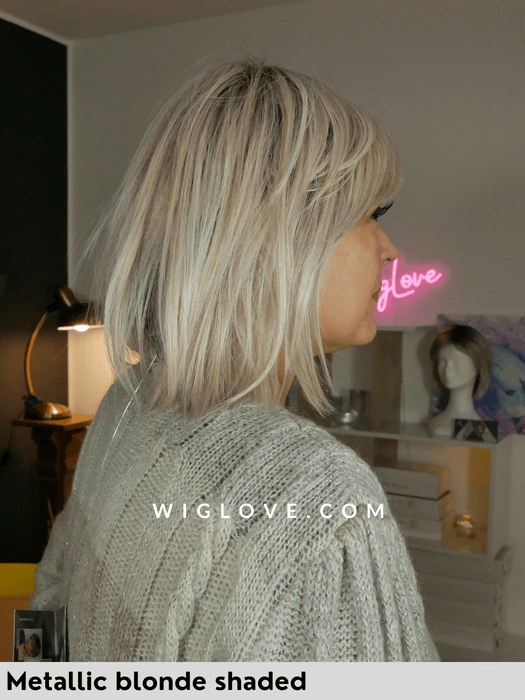 MONZA HI - attaccatura naturale, monofilamento al vortice - Wig Love - Parrucca SinteticaMetallic Blonde Shaded