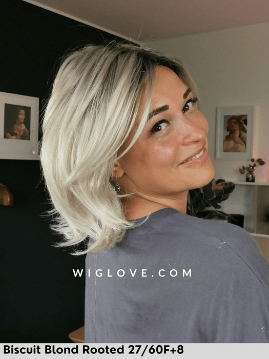 mora mono lace gisel amayer parrucca liscia in fibra sintetica tradizionale con attaccatura naturale retro fatto a macchina lacefront