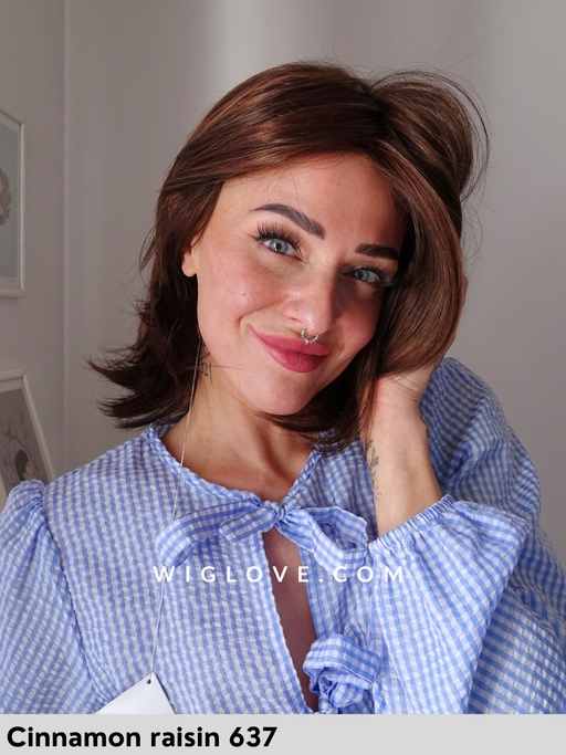 parrucca sintetica alle spalle mora mono lace gisela mayer parrucca sintetica lacefront monofilamento riga libera