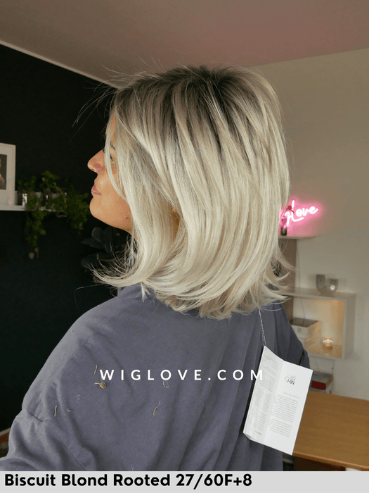 mora mono lace gisel amayer parrucca liscia in fibra sintetica tradizionale con attaccatura naturale retro fatto a macchina lacefront