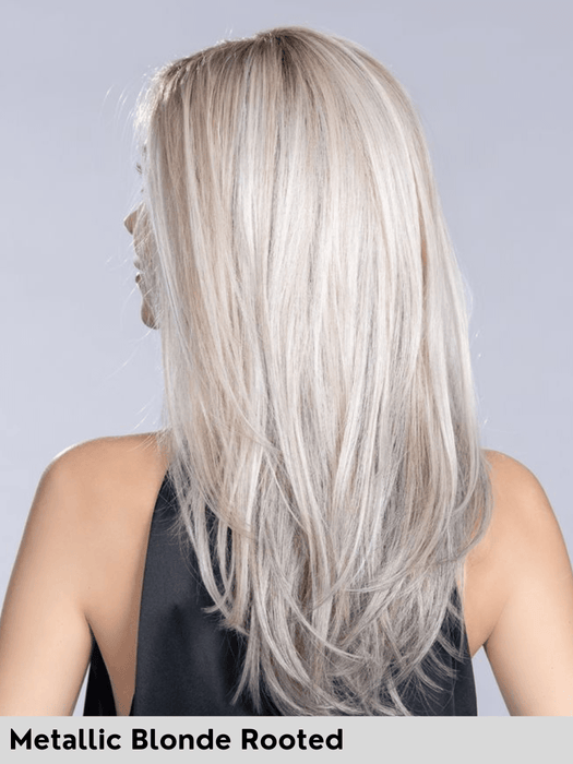 MUSIC COMFORT - 100% fatta a mano, riga sinistra, attaccatura naturale, doppio monofilamento - Wig Love - Parrucca SinteticaChampagne Rooted