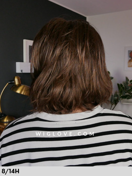 naila gisela mayer parrucca alle spalle bob frangetta fatta a macchina fibra sintetica tradizionale monofilamento vortice no lacefront dispositivo medico CE parrucca chemioterapia tumore alopecia