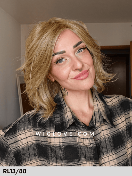 nature glam mono lace  gisela mayer parrucca caschetto  mossa in fibra sintetica termoresistente lacefront riga libera retro aperto