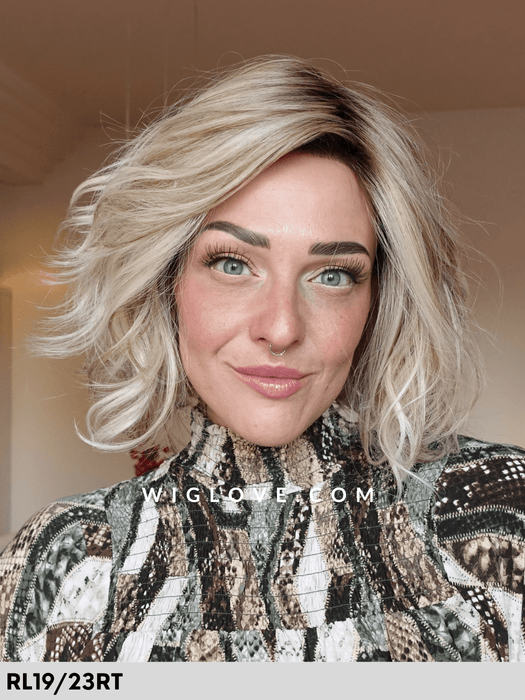 nature glam mono lace  gisela mayer parrucca caschetto  mossa in fibra sintetica termoresistente lacefront riga libera retro aperto